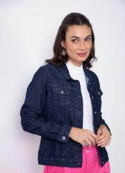 Jaqueta Azul Escuro com Bolso