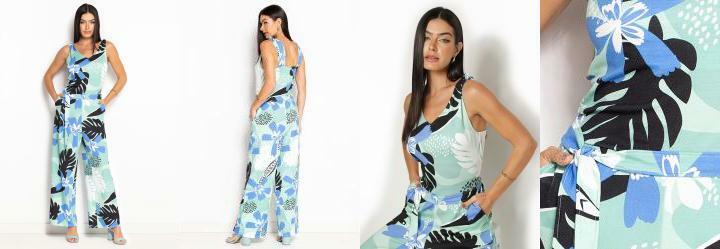 Macaco com Amarrao Floral Extico Verde