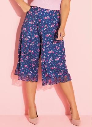 Cala Pantacourt (Floral Azul) com Babado