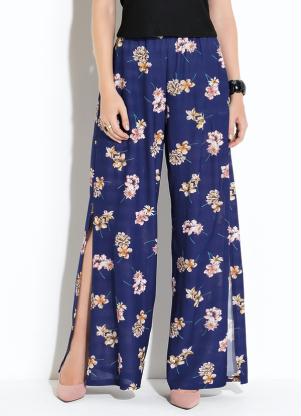 Cala Pantalona com Fendas (Floral Azul)