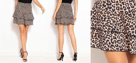 Saia com Babado Ona Marrom