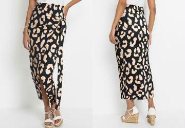 Saia Ona Bege e Preto