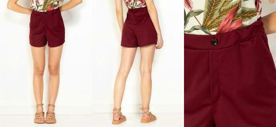 Short Bord com Cintura Alta