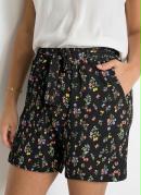 Shorts com Bolsos Floral Dark 