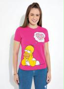 Blusa Rosa com Estampa Localizada The Simpsons