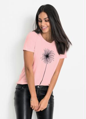 Blusa T-Shirt com Estampa (Rosa Candy)