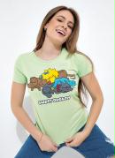 Blusa Verde com Estampa Localizada Simpsons