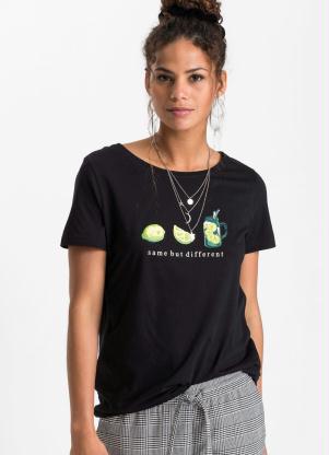 T-Shirt com Estampa Limes (Preta)