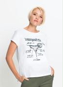 T-Shirt com Estampa Margarita Foil Branca 