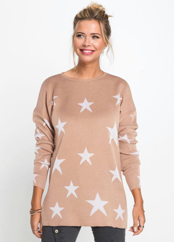 Suéter Estrela Tricô (Rosê)