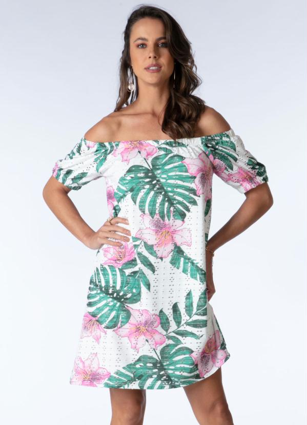 Vestido Ciganinha Clssico (Tropical Floral)