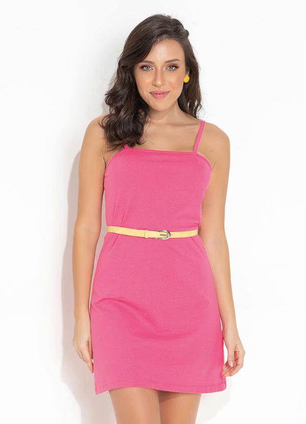 Vestido (Rosa) de Ala com Recortes