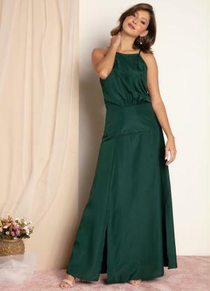 Vestido (Verde) de Alas com Fendas