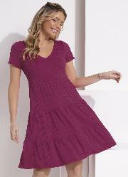 Vestido Bord em Canelado