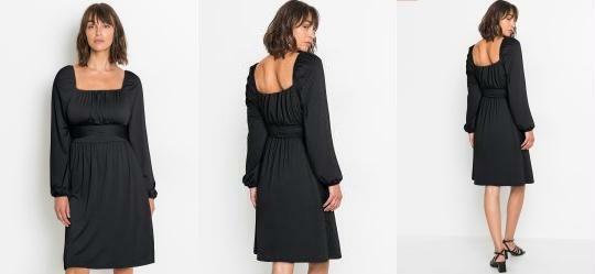 Vestido Preto em Malha Crepe