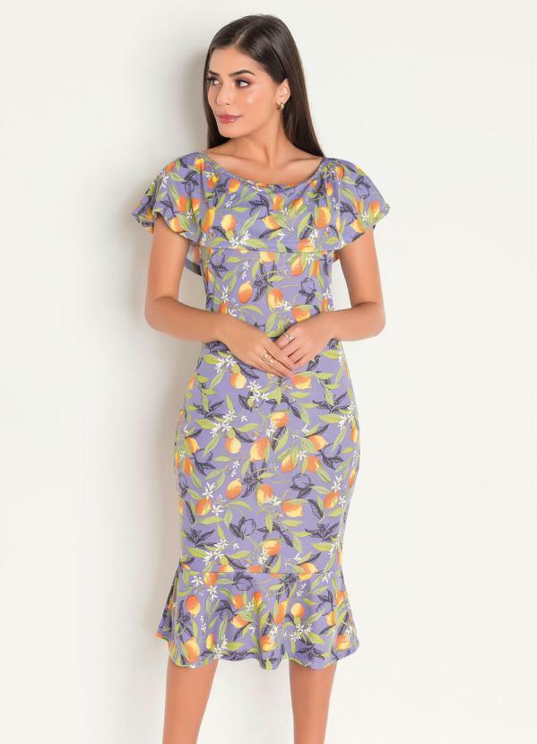 Vestido (Estampado Lils) Moda Evanglica