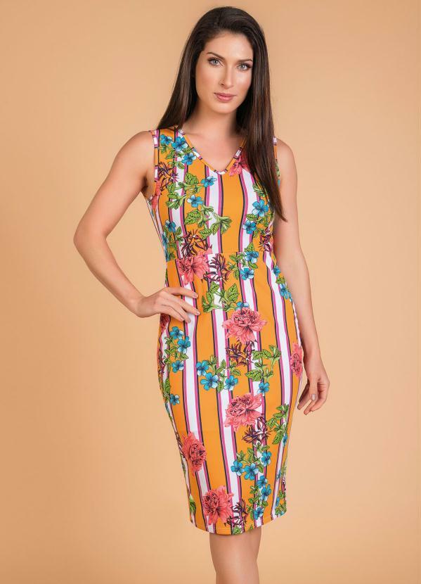 vestido floral moda evangelica