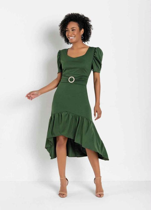 Vestido Mullet (Verde) Moda Evangélica