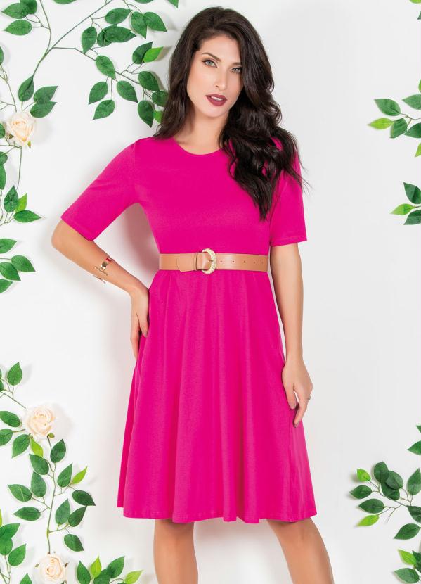 Vestido Soltinho (Pink) Moda Evanglica