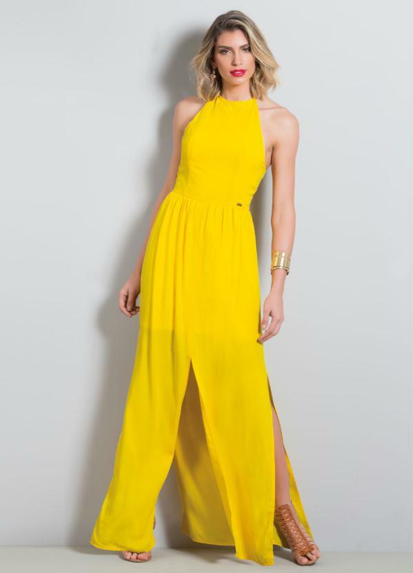 amarelo vestido