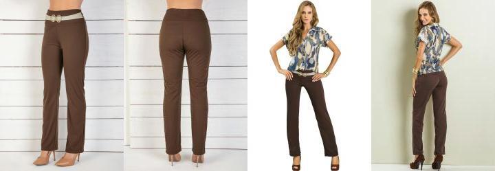 calça marrom escura feminina