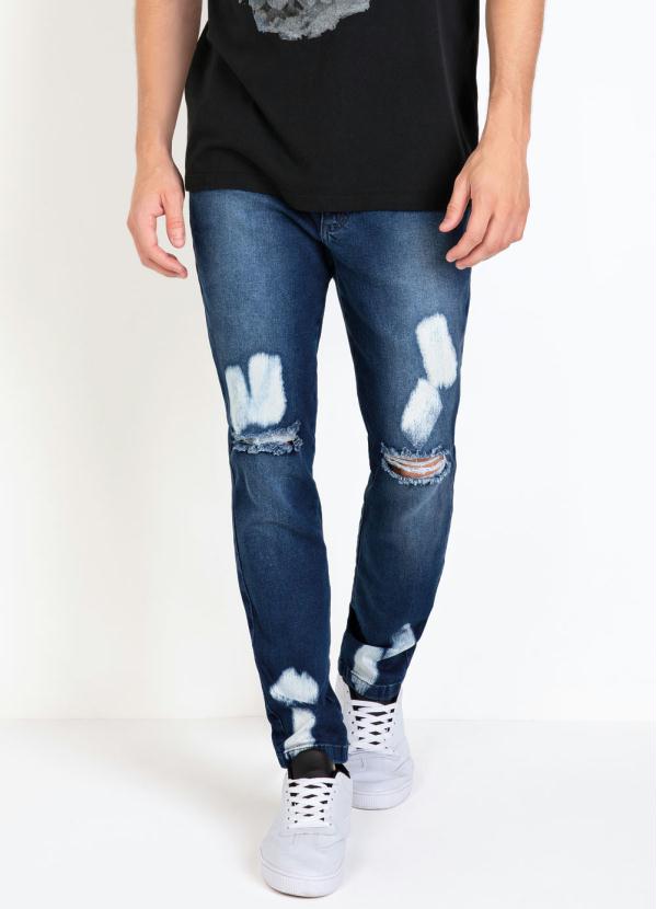 Cala Actual (Jeans) com Efeito de Pincel e Rasgos