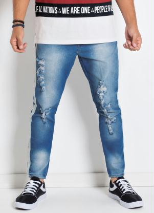 Cala Actual (Jeans) Cropped e Detalhe na Lateral