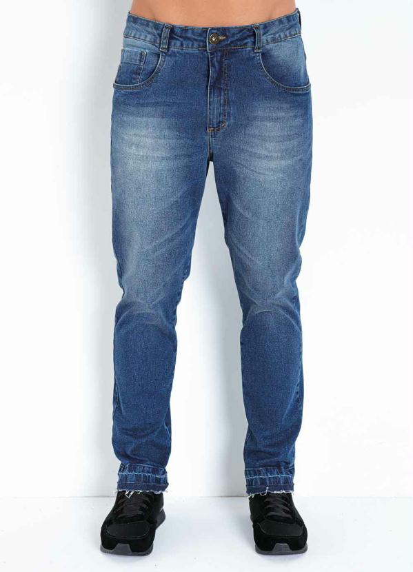 Cala (Jeans) Skinny com Barra Desfiada