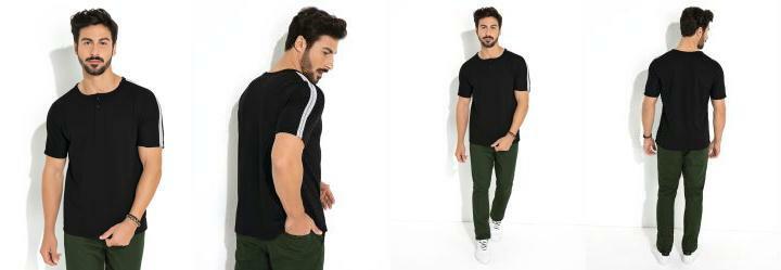 Camiseta Preta com Botes