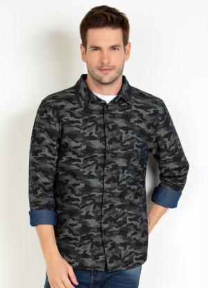 camisa jeans camuflada