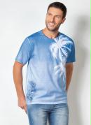 Camiseta Actual Azul com Detalhes Vazados