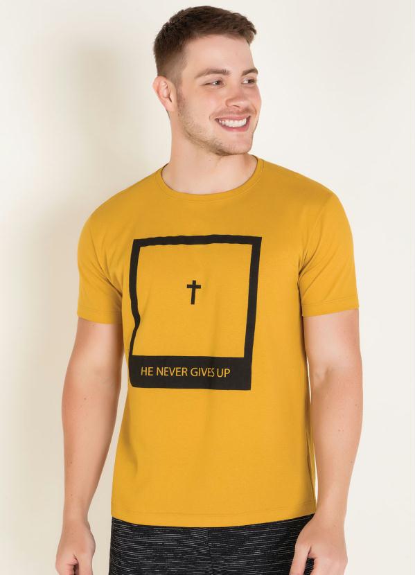 Camiseta (Amarela) com Mangas Curtas