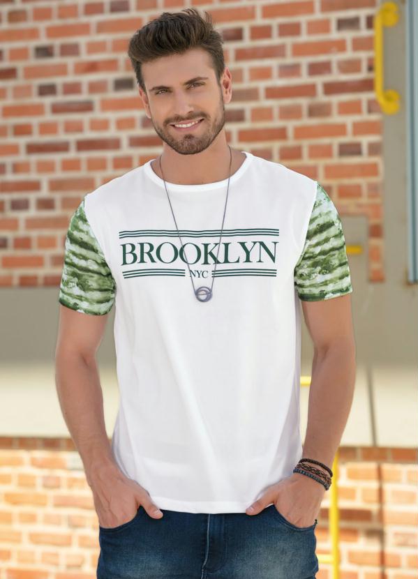 Camiseta (Branca) com Estampa Brooklyn