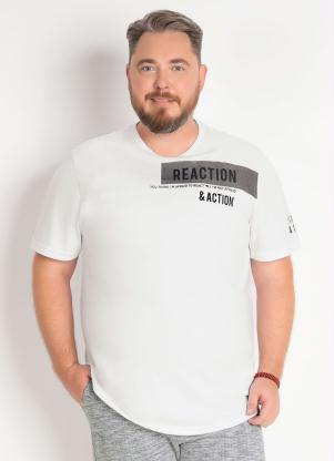 Camiseta (Branca) com Termocolante Plus Size