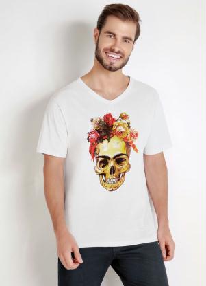 Camiseta Caveira Mexicana Xande (Branca)