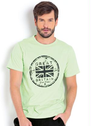 Camiseta com Estampa Frontal (Verde Neon)