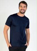 Camiseta Masculina Marinho com Mangas Curtas