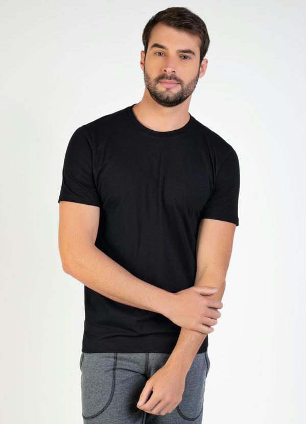 Camiseta Masculina (Preta) com Mangas Curtas