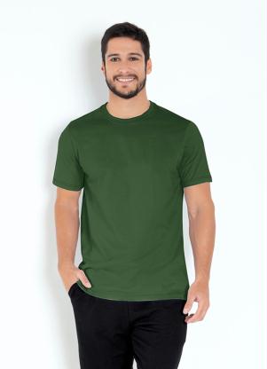 Camiseta Masculina (Verde Selva) com Mangas Curtas
