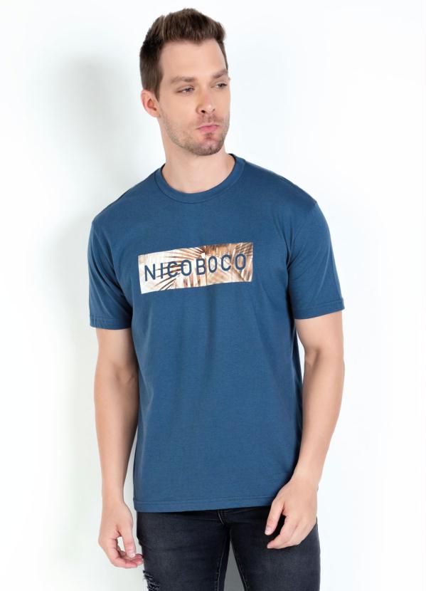 Camiseta Nicoboco com Estampa Frontal (Marinho)