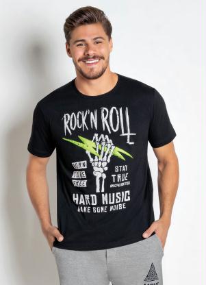 Camiseta Rock'N Roll (Preta)