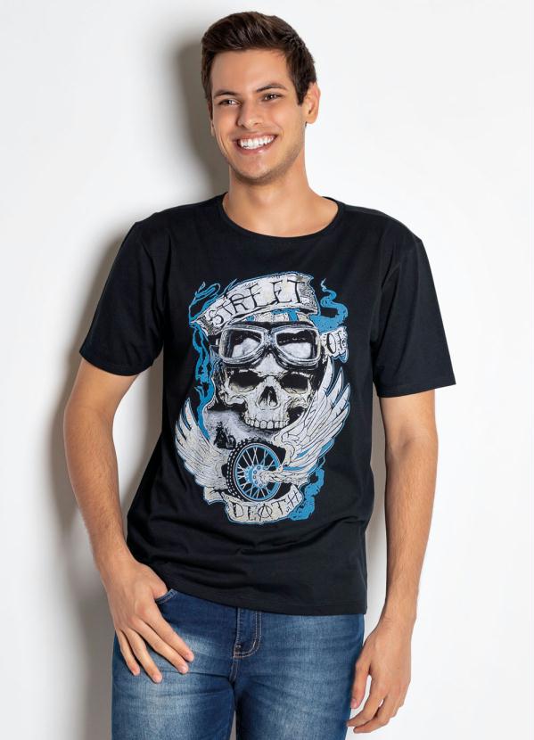 Camiseta Skull Racer (Preta)
