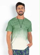 Camiseta Verde com Efeito Spray