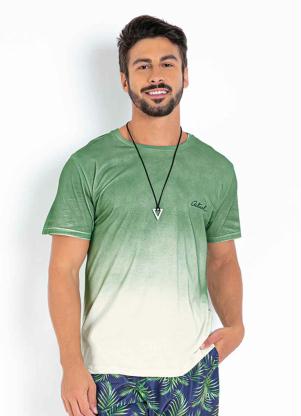 Camiseta (Verde) com Efeito Spray