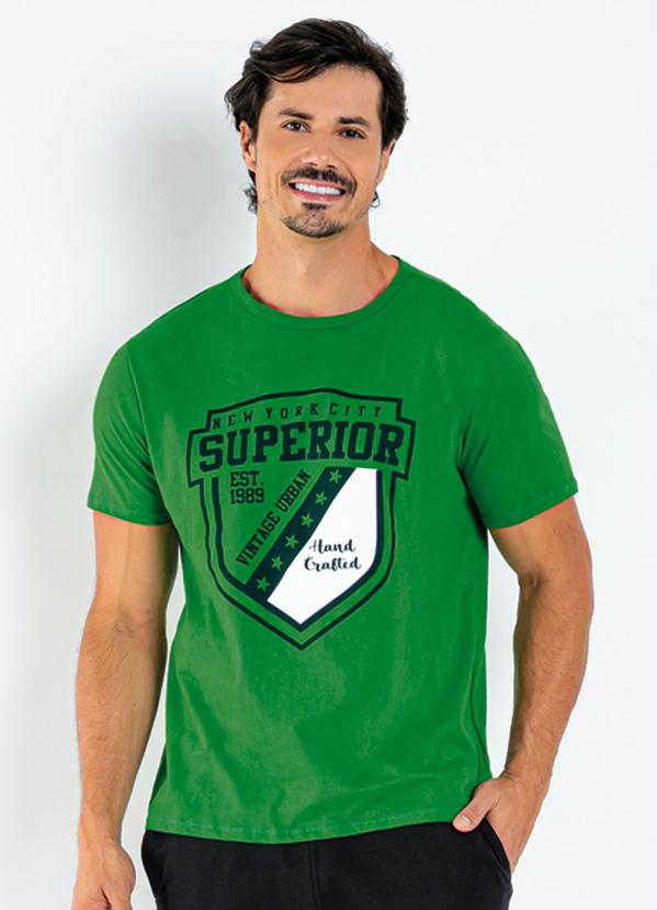 Camiseta (Verde) com Estampa Frontal