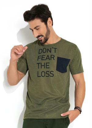 Camiseta (Verde Militar) com Bolso Frontal