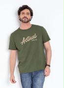 Camiseta Verde Militar com Bordado