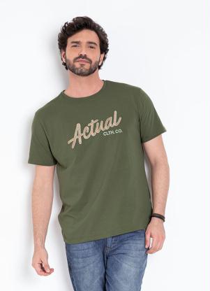 Camiseta (Verde Militar) com Bordado