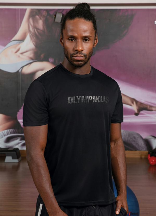 T-Shirt Olympikus Traning Print (Preta)