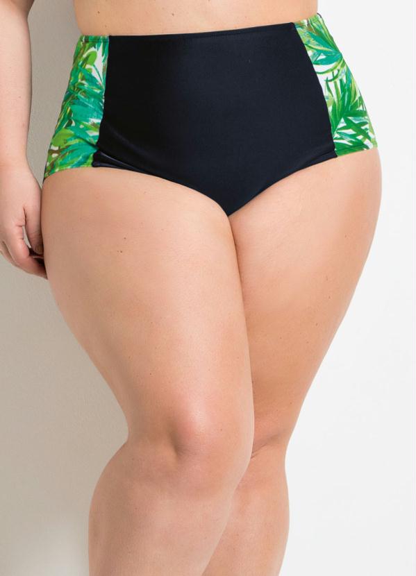 Calcinha Biquíni Plus Size Hot Pant (Preto)